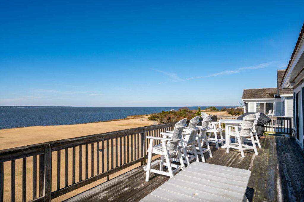 The water view from MS19 Sunset Shack Coastal Carolina Vacations OBX, OBX soundfront rental.